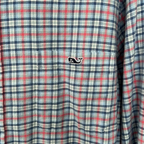 Vineyard Vines Plaid Slim Fit Flannel Tucker Shirt EUC Size L - Picture 7 of 12